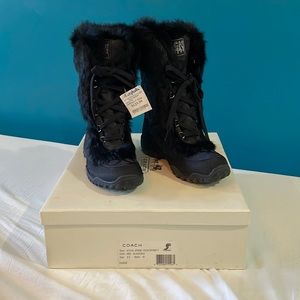Coach Jennie fur trimmed boots